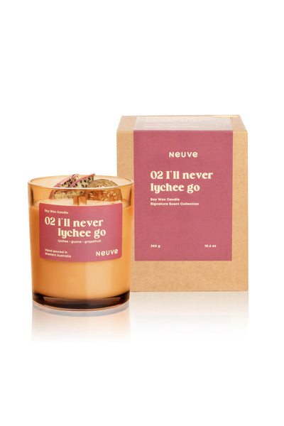 NEUVE CANDLES CANDLES NEUVE CANDLE - I'LL NEVER LYCHEE GO *ARRIVING WC 5/2