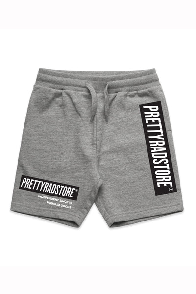 Pretty Rad Store YOUTH SHORTS PRS SUPPLY YOUTH TEAM 3 TRACK SHORTS - STEEL MARLE