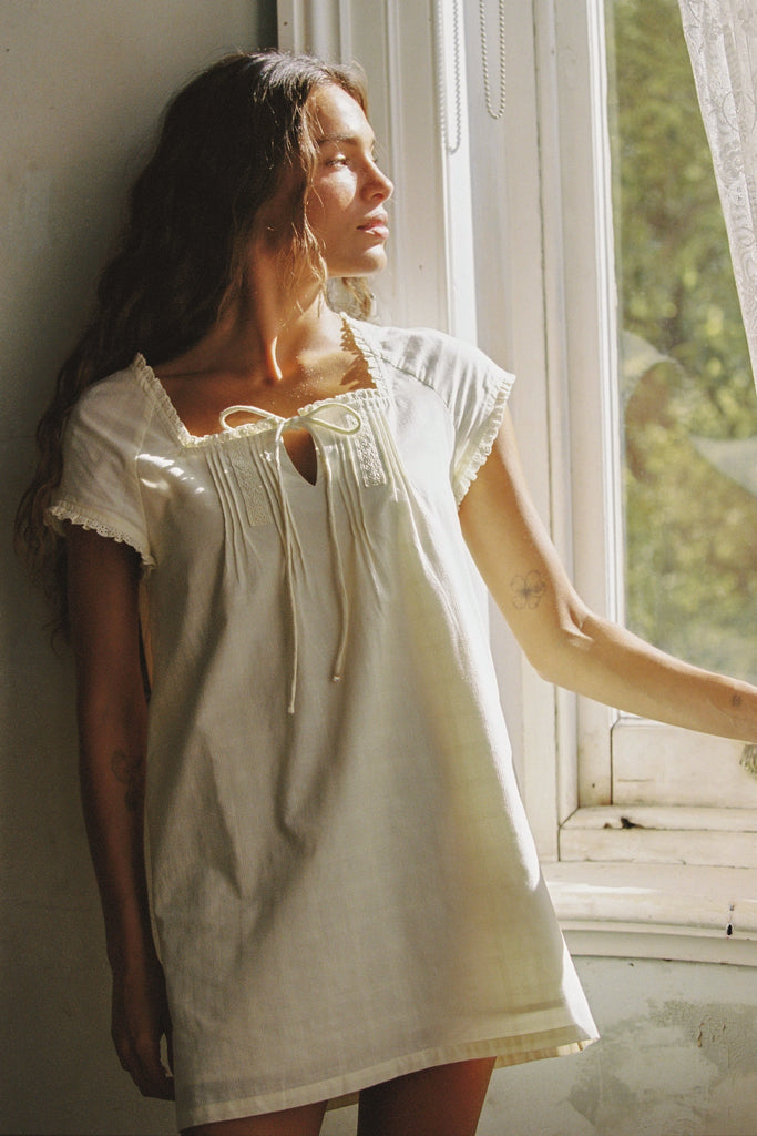 Juni Amelia Mini Dress Buttercream