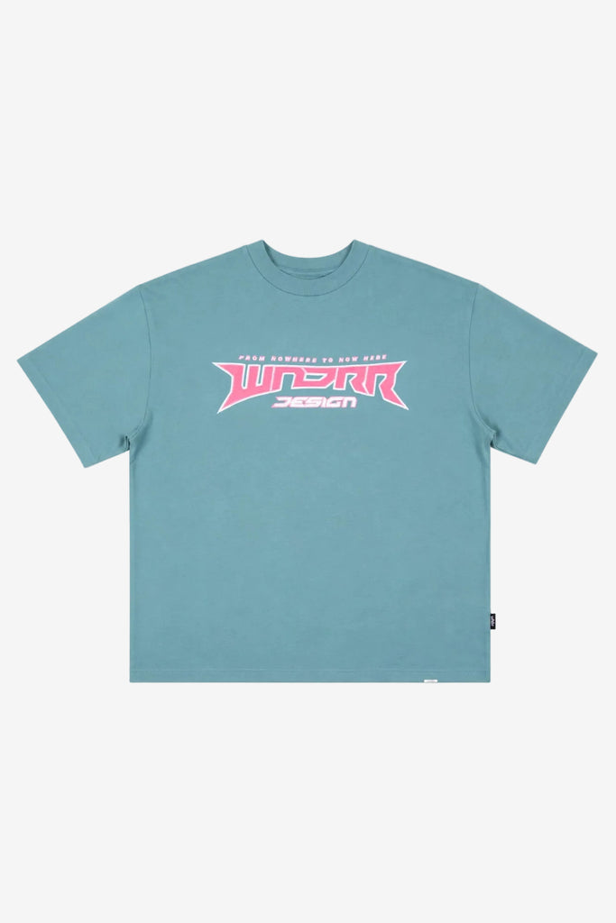 WNDRR Pulse Heavy Weight Tee Dusk Blue front
