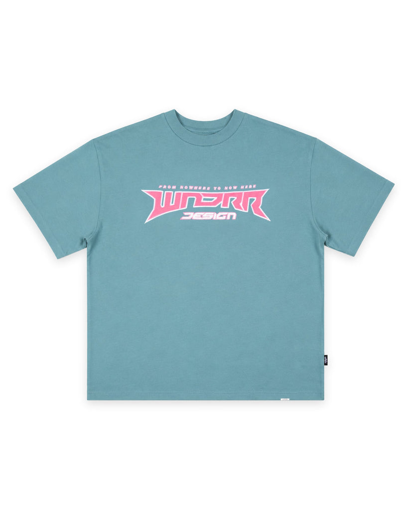 WNDRR Pulse Heavy Weight Tee Dusk Blue front