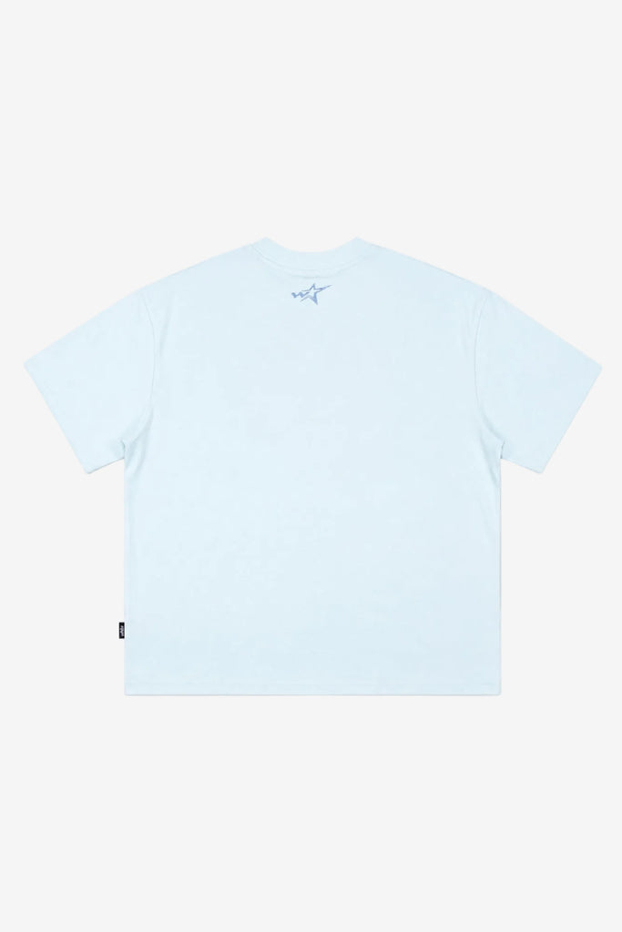 WNDRR Five Point Heavy Weight Tee Baby Blue back