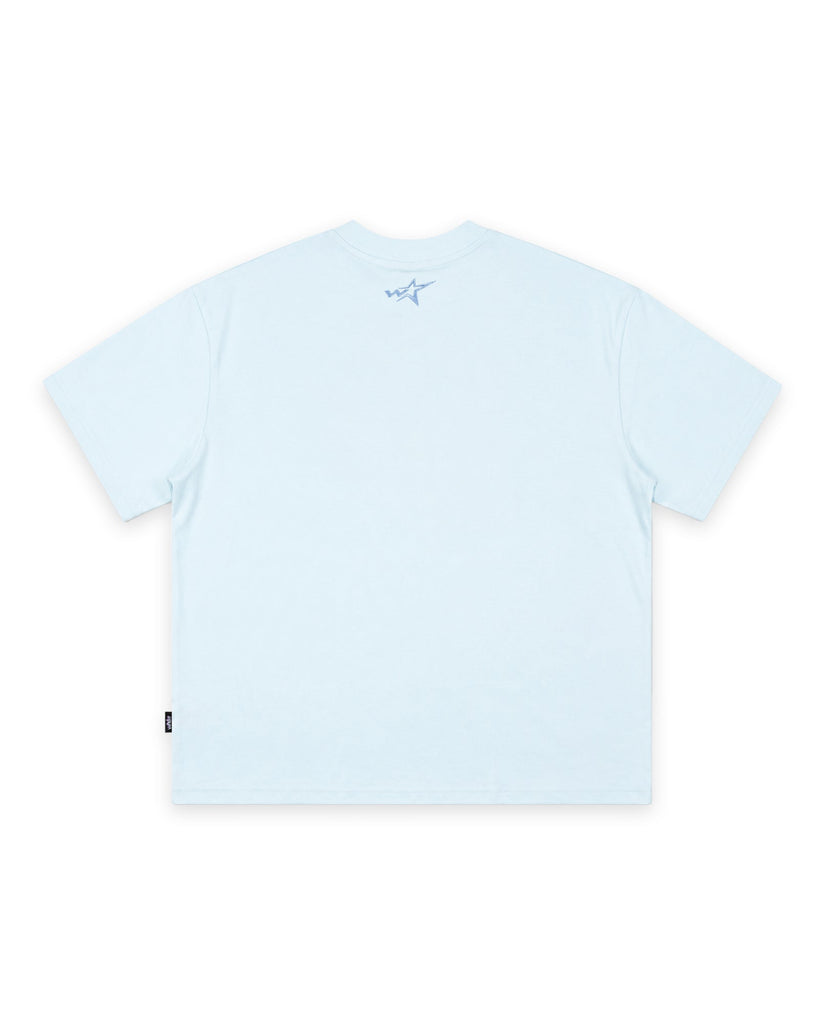 WNDRR Five Point Heavy Weight Tee Baby Blue back
