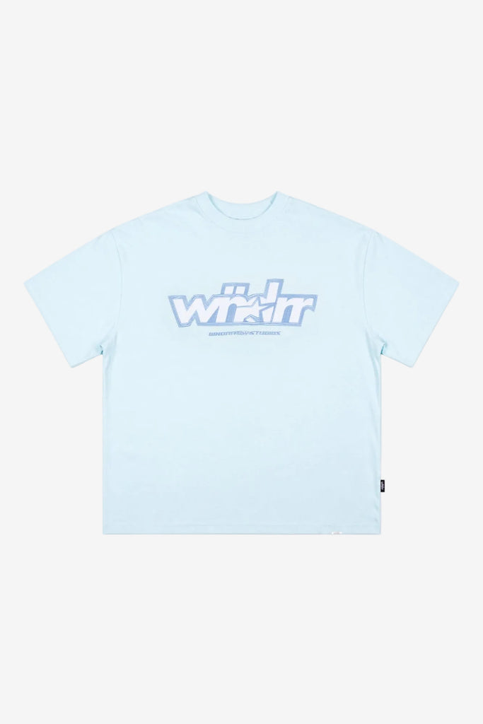 WNDRR Five Point Heavy Weight Tee Baby Blue front