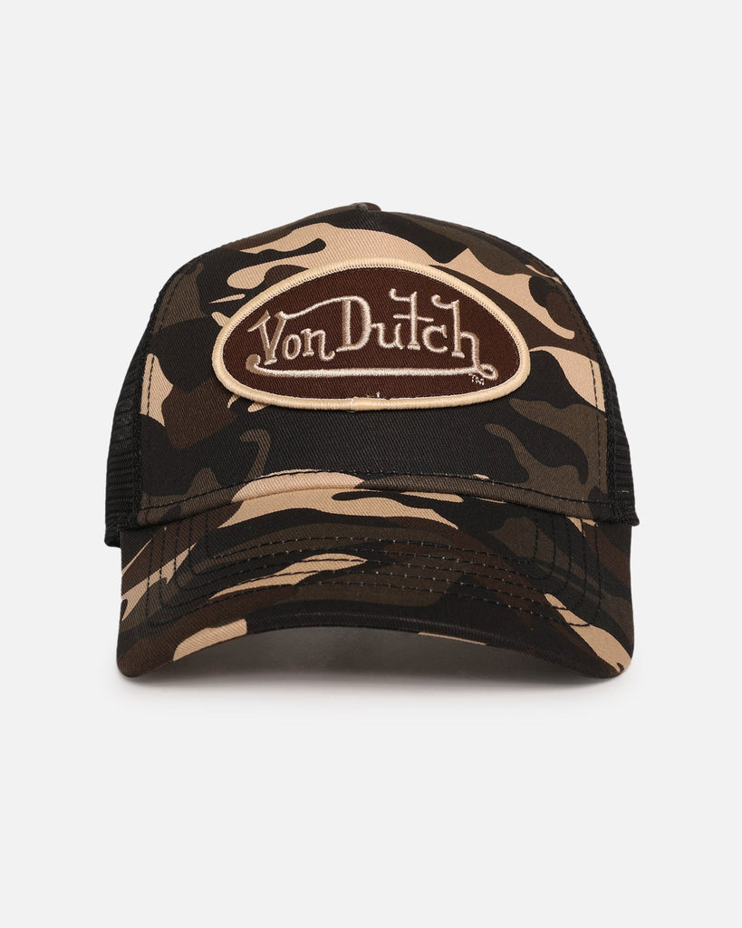 Von Dutch Trucker Snapback Hat - Brown Camo