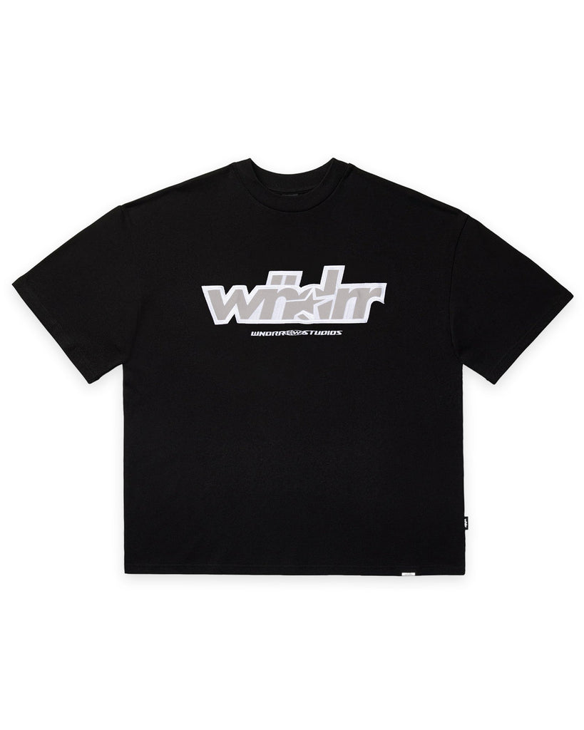 WNDRR Five Point Heavy Weight Tee Black front