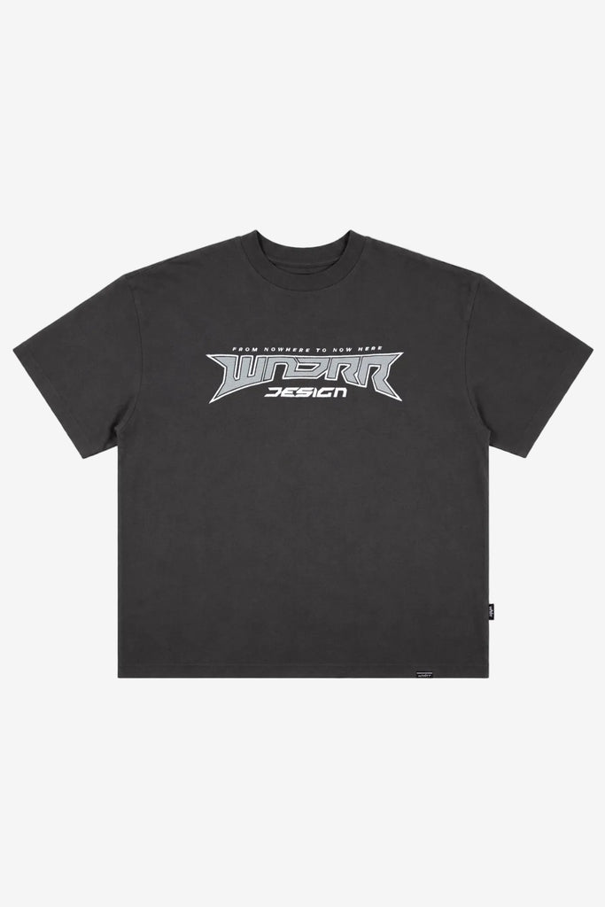 WNDRR Pulse Heavy Weight Tee Faded Black front