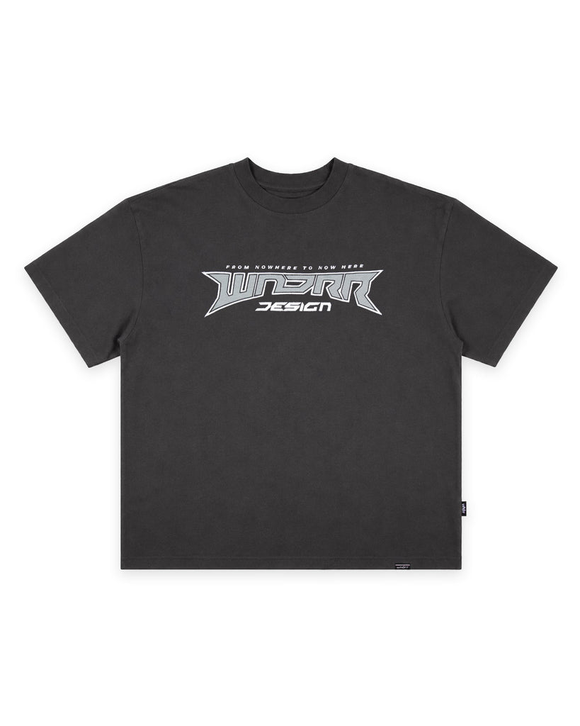 WNDRR Pulse Heavy Weight Tee Faded Black front