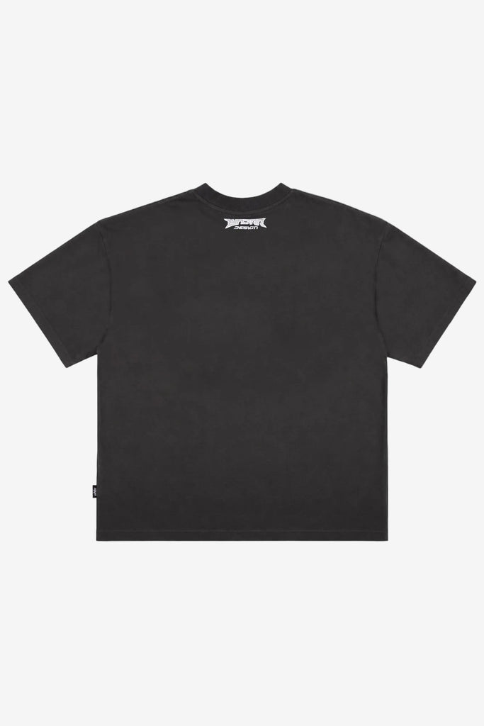 WNDRR Pulse Heavy Weight Tee Faded Black back