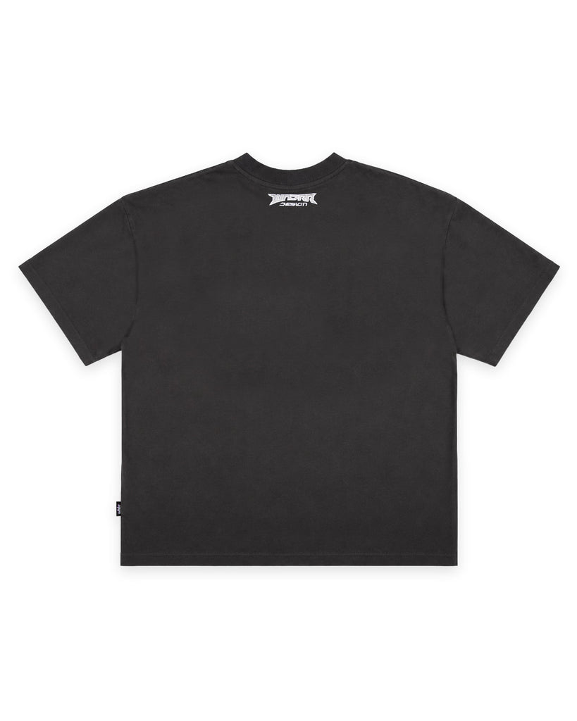 WNDRR Pulse Heavy Weight Tee Faded Black back