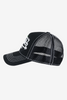 Von Dutch Big Signature Trucker Hat - Black, angle view