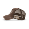 Von Dutch Distressed Old Originals Trucker - Brown/Tan/Black, angle view