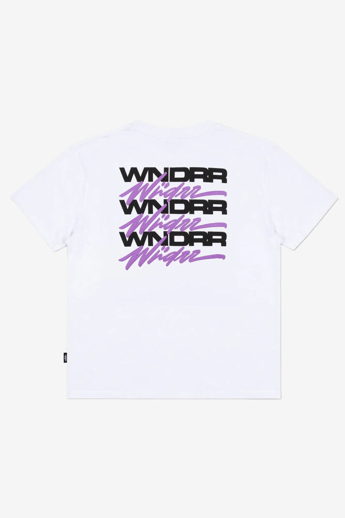 WNDRR Hexed Box Fit Tee White front