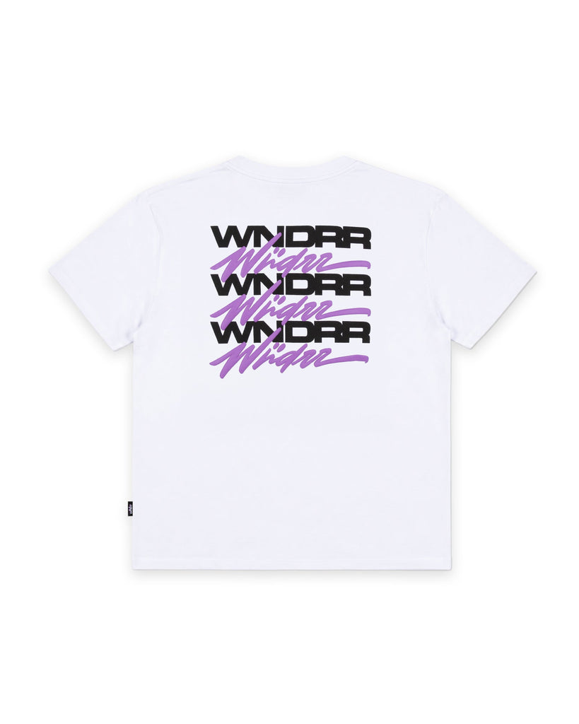WNDRR Hexed Box Fit Tee White front