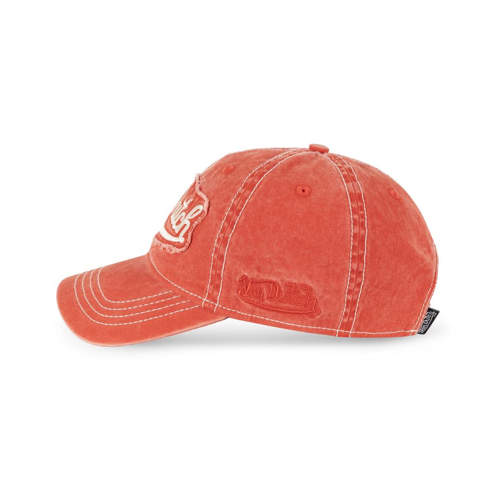 Von Dutch Retro Vibe Dad Cap - Washed Red, angle view