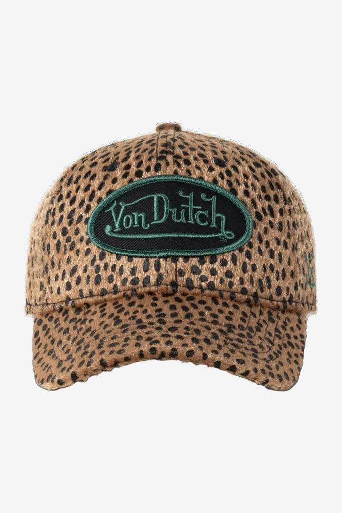Von Dutch Animal Print Dad Cap - Green Snake, front view