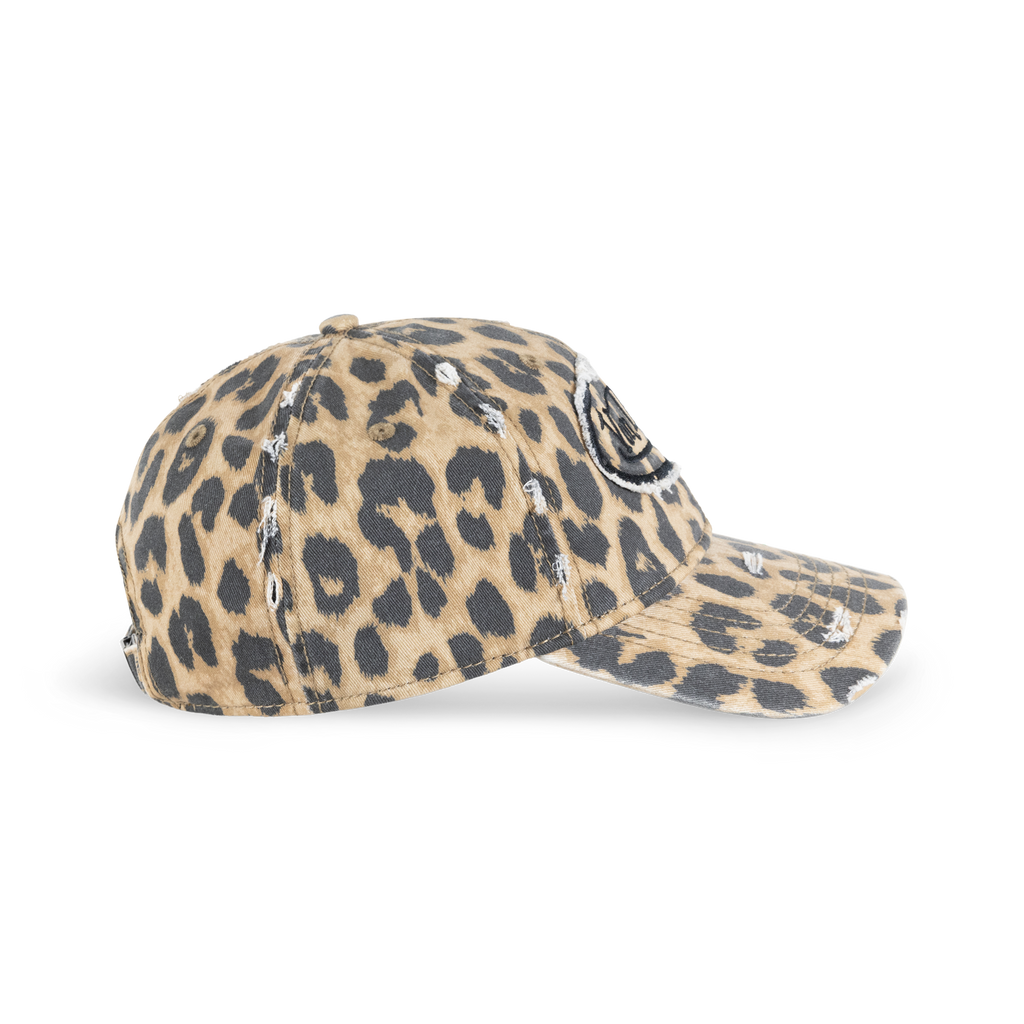 Von Dutch Animal Print Dad Cap - Tan Leopard, back view