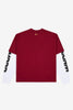 WNDRR SHODO LAYERED L/S TEE - BLOOD RED
