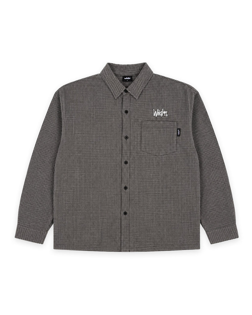 WNDRR Return Check S/S Shirt Black Brown front (placeholder)