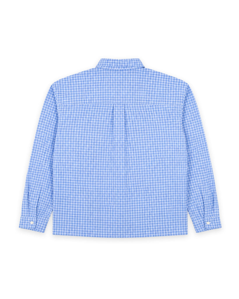 WNDRR Return Check S/S Shirt Blue White back (placeholder)