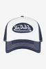 Von Dutch Distressed Zigzag Dad Cap - Dark Navy, front view