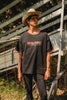 Country Club Ringer Tee - Washed Black