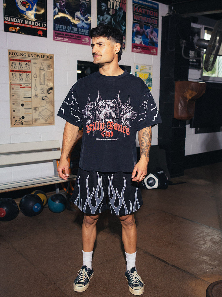 Billy Bones Club Flamed Baller Shorts - Black