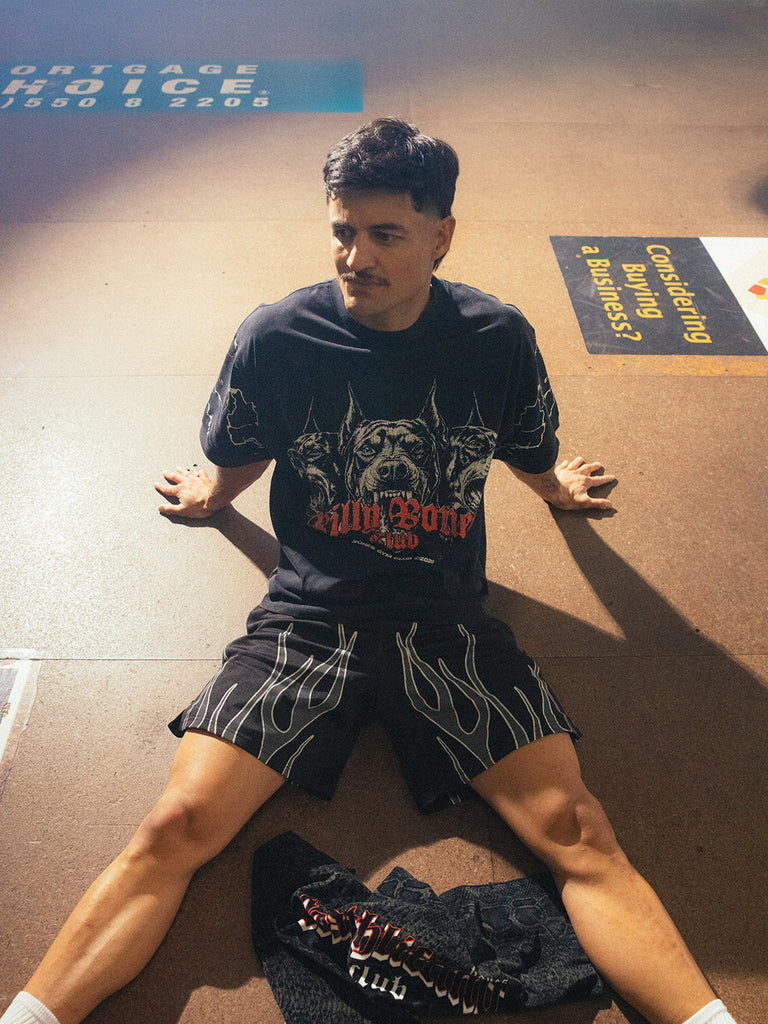 Billy Bones Club All Bark Gym Tee - Washed Black