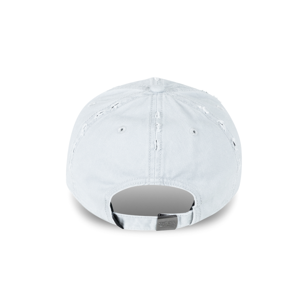 Von Dutch Twill Trucker Hat - White/Grey, back view