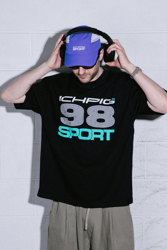 ICHPIG 98 VINTAGE TEE - BLACK/SLATE