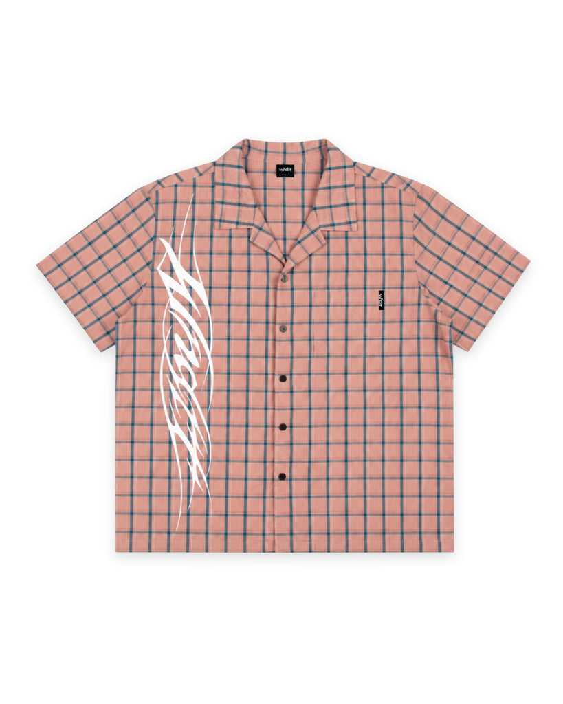 WNDRR Reaper Check S/S Shirt - Coral