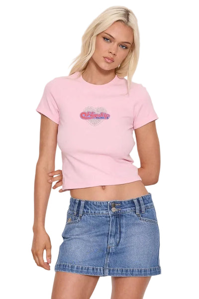 Worship Supplies Yours Truly Slim Fit Tee - Parfait Pink