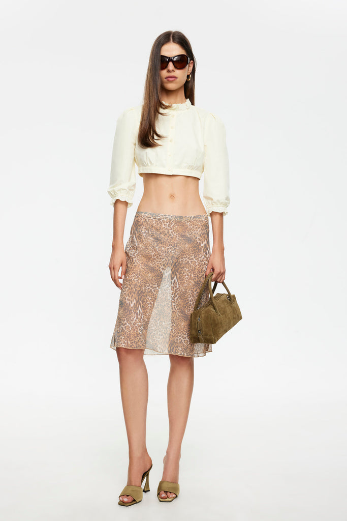 Lioness Shoreline Midi Skirt - Leopard