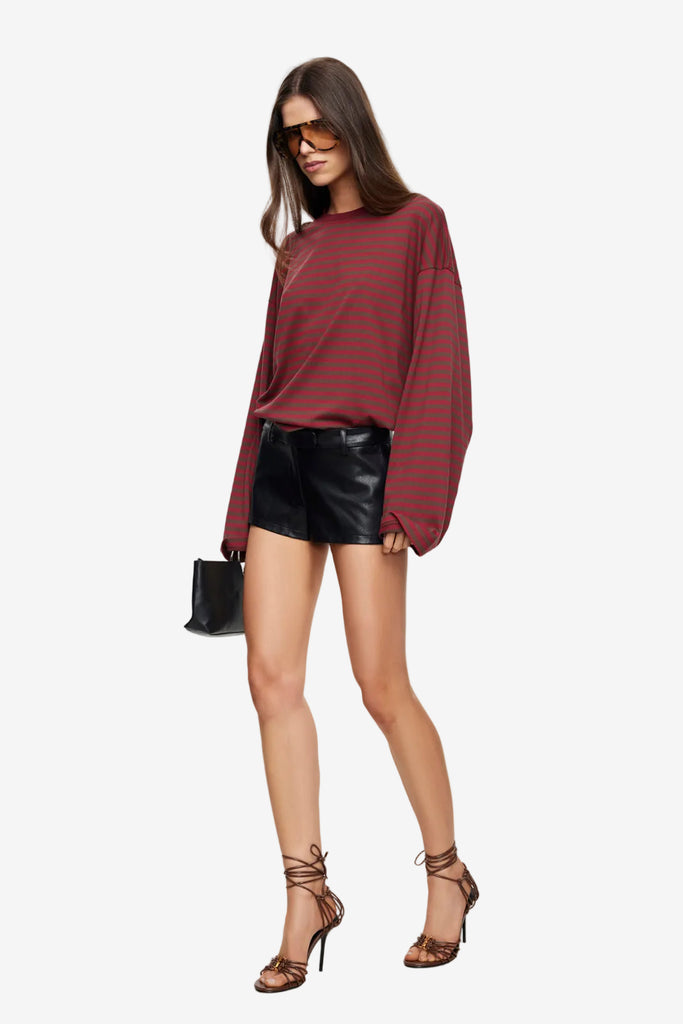 LIONESS BLOOM LONG SLEEVE - CHOCOLATE WINE STRIPE