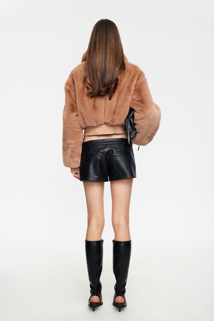 LIONESS DRITA FAUX FUR - CAMEL