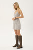 AFENDS Margot Wrap Mini Dress - Olive Stripe detail