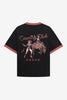 Country Club Ringer Tee - Washed Black