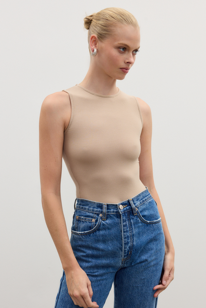 Layla Bodysuit - Biscotti