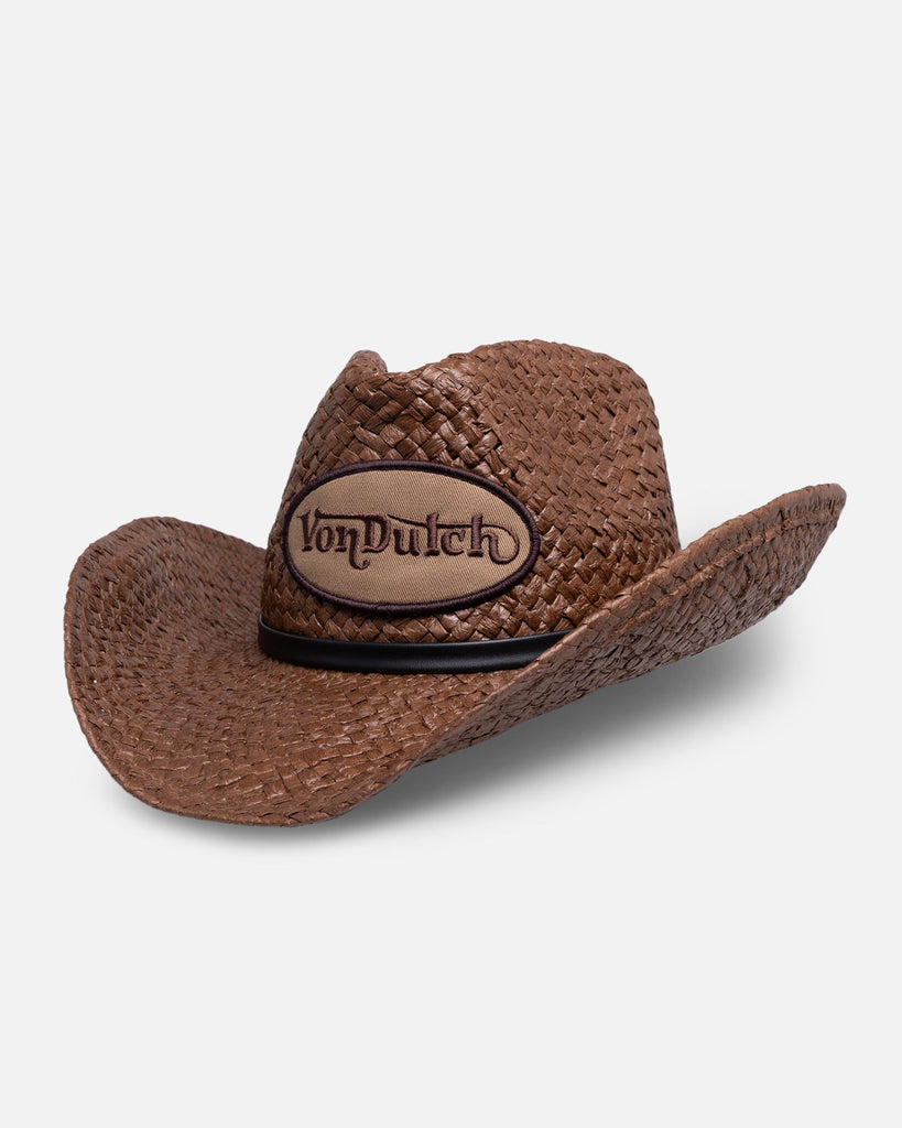 Von Dutch Vintage Ranch Cowboy Hat - Brown/Beige (placeholder photo: Brown colourway shown)