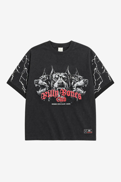 Billy Bones Club All Bark Gym Tee - Washed Black