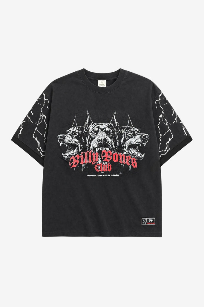 Billy Bones Club All Bark Gym Tee - Washed Black