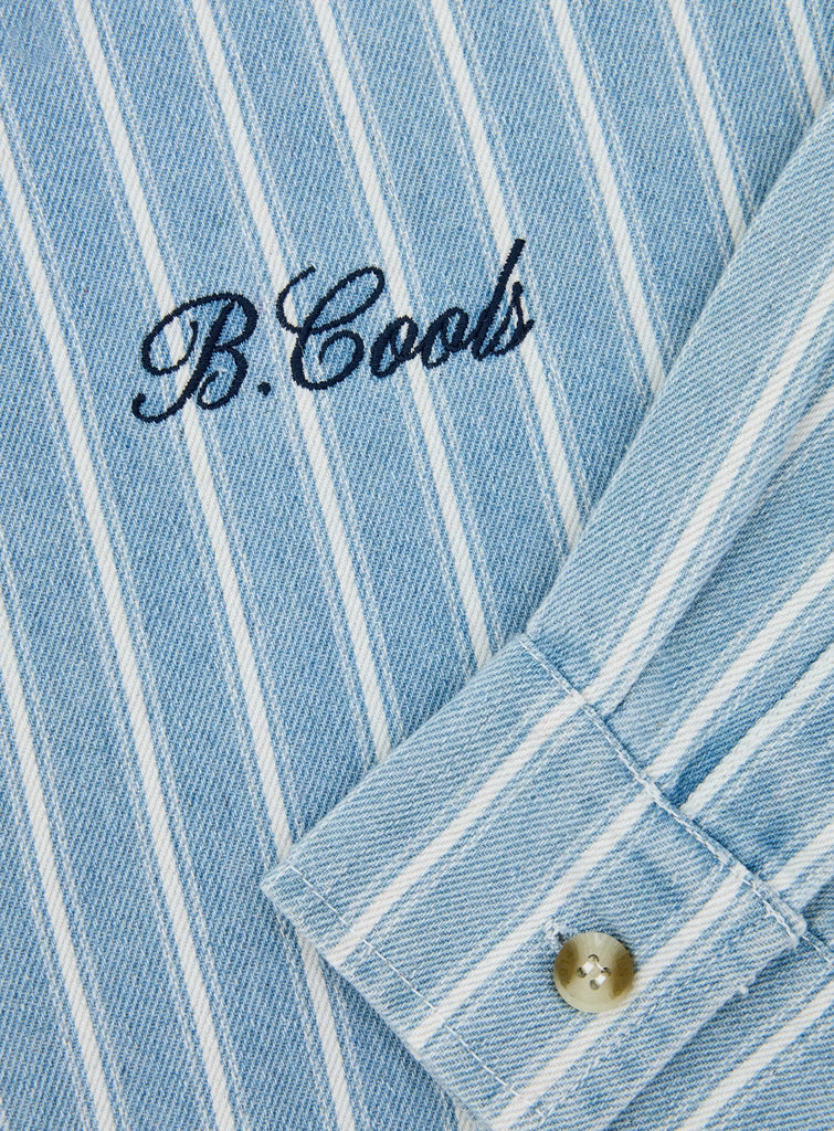BARNEY COOLS MENS L/S BUTTON UP SHIRTS BARNEY COOLS CROP LS SHIRT - BLUE