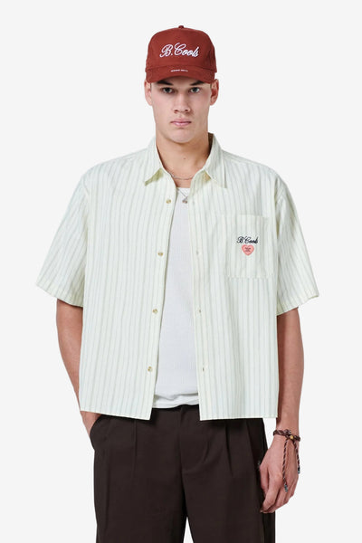 BARNEY COOLS MENS S/S BUTTON UP SHIRTS BARNEY COOLS POCKET SHIRT - STRIPE