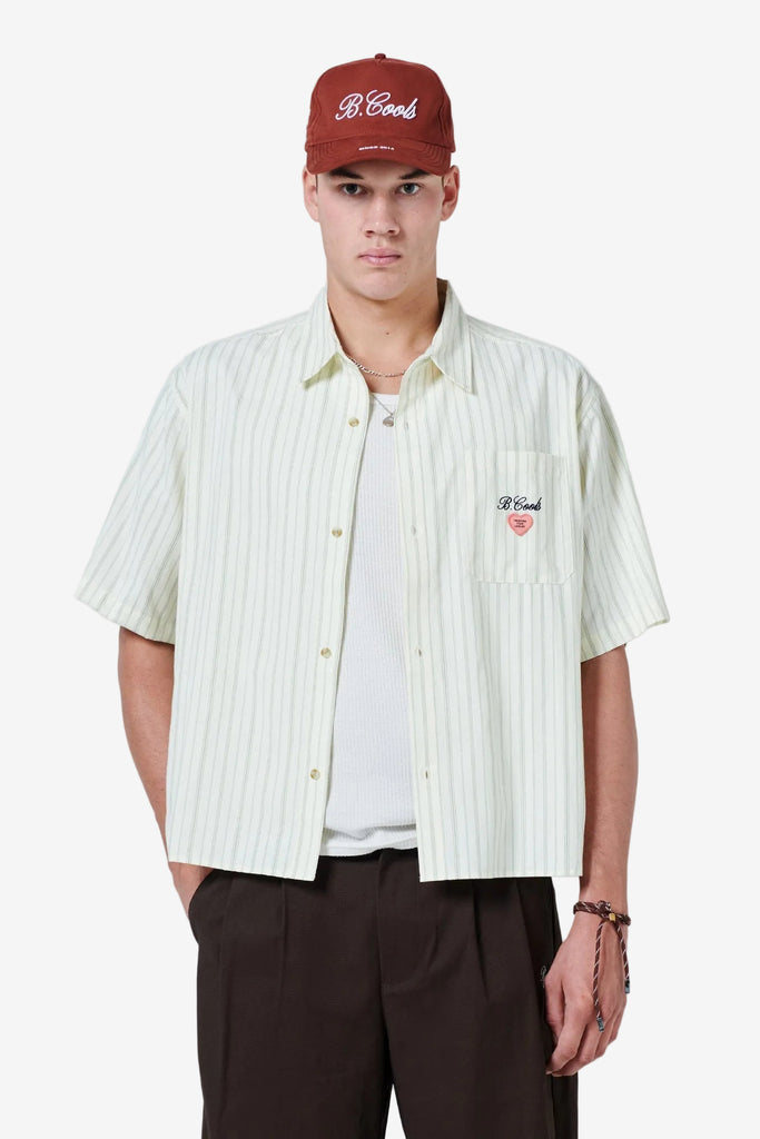BARNEY COOLS MENS S/S BUTTON UP SHIRTS BARNEY COOLS POCKET SHIRT - STRIPE