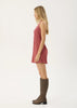 AFENDS Womens Montana Halter Mini Dress Indy Rose Check back
