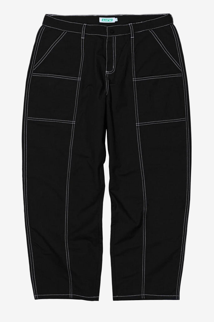 ICHPIG RIPSTOP UTILITY PANTS - BLACK/NAVY PLAID