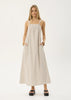 AFENDS Womens Vania Seersucker Maxi Dress Reverb Moonbeam Check lifestyle