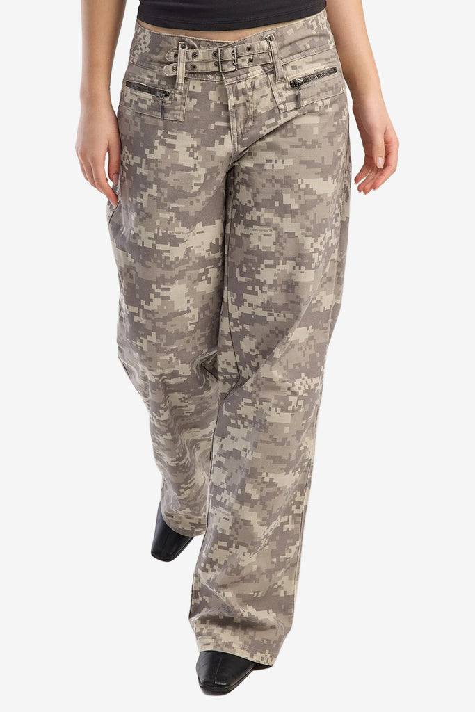 WORSHIP SUPPLIES Duststorm Baggy Low Rider Jean - Dust Camo detail