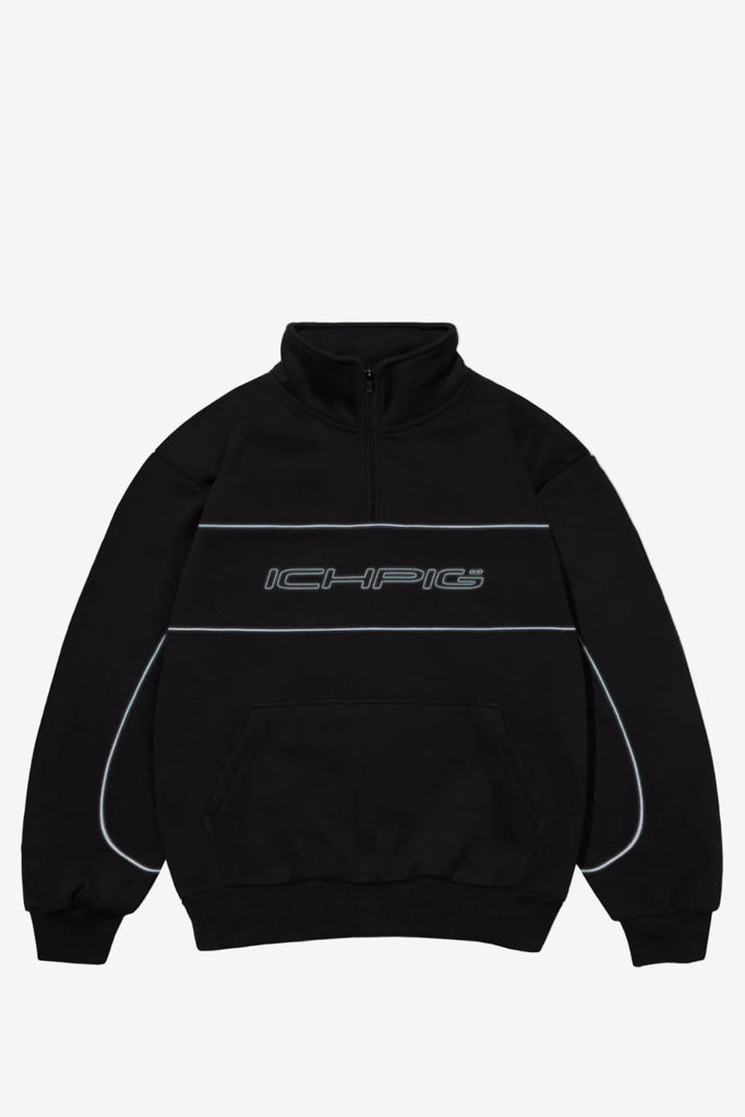 ICHPIG FLASHBACK 1/4 ZIP - BLACK/REFLECTIVE