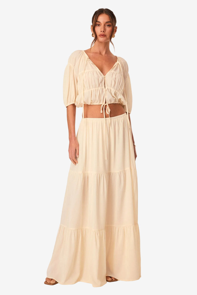 SNDYS THE LABEL Abbey Maxi Skirt - Buttermilk